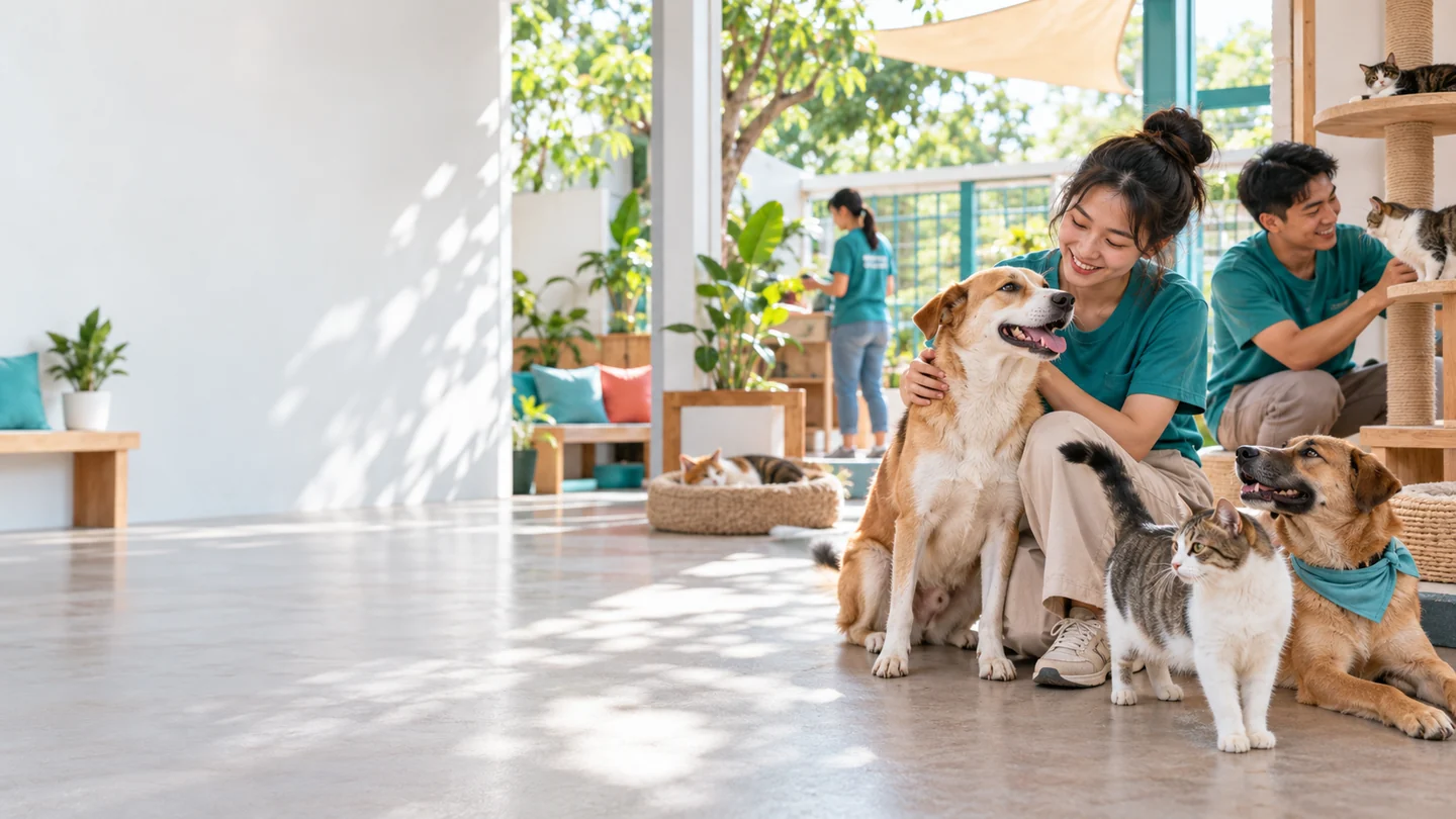 Animal Shelter & Rescue representative business scene