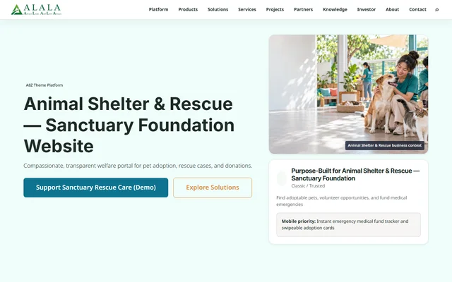 Animal Shelter & Rescue - Variant A (Classic)
