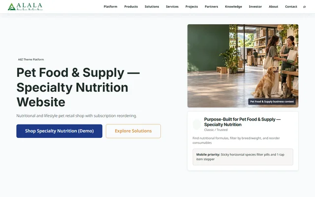 Pet Food & Supply - Variant A (Classic)