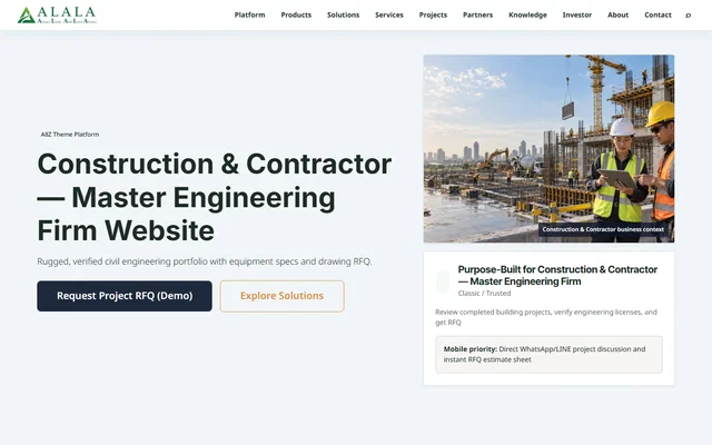 Construction & Contractor - Variant A (Classic)
